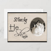 Carte postale du 50e anniversaire du Mariage (Devant / Derrière)