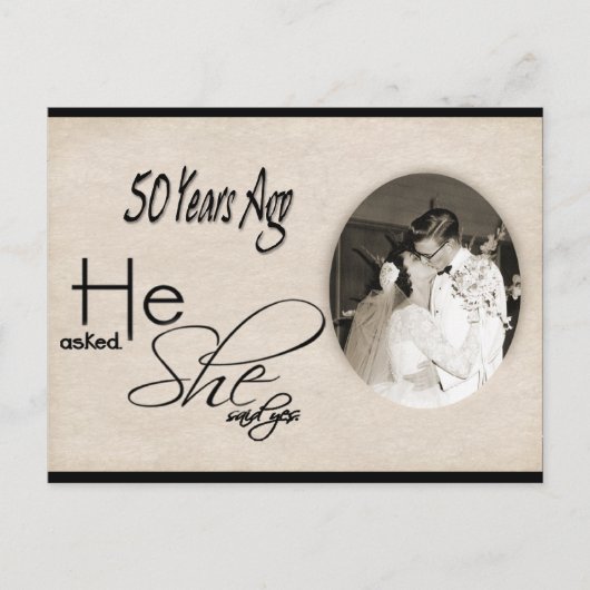 Carte postale du 50e anniversaire du Mariage (Devant)