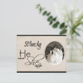 Carte postale du 50e anniversaire du Mariage (Debout devant)