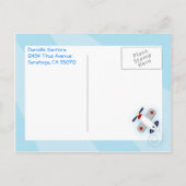 Carte postale du Baby shower d'avion Little Aviato (Dos)