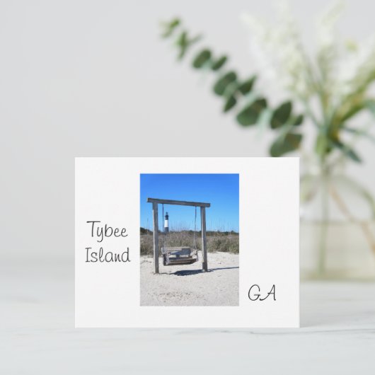 Carte postale du balançoire de Tybee (Debout devant)