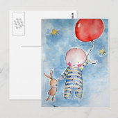 Carte postale du ballon rouge (Devant / Derrière)