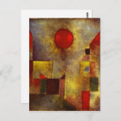 Carte postale du ballon rouge de Paul Klee (Devant / Derrière)