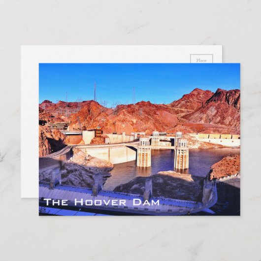 Carte postale du barrage Hoover (Devant / Derrière)