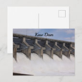 Carte postale du barrage Kaw (Devant / Derrière)