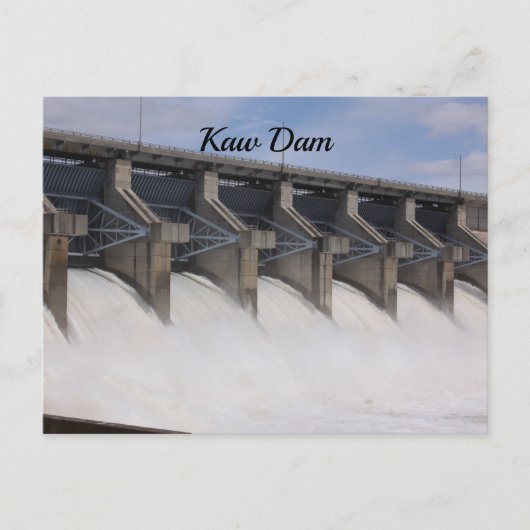 Carte postale du barrage Kaw (Devant)