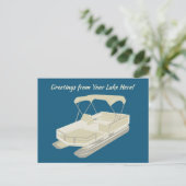 Carte postale du bateau à message personnalisé (Debout devant)