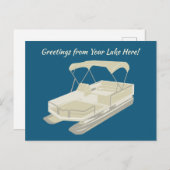 Carte postale du bateau à message personnalisé (Devant / Derrière)