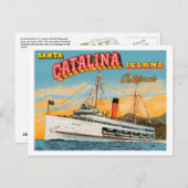 Carte postale du bateau à vapeur Catalina (Devant / Derrière)