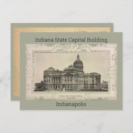 Carte postale du bâtiment de la capitale de l'État (Devant / Derrière)