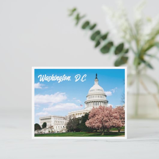 Carte postale du bâtiment du Capitole moderne Wash (Debout devant)