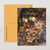 Carte postale du bazar d'Istanbul en Turquie (Devant / Derrière)