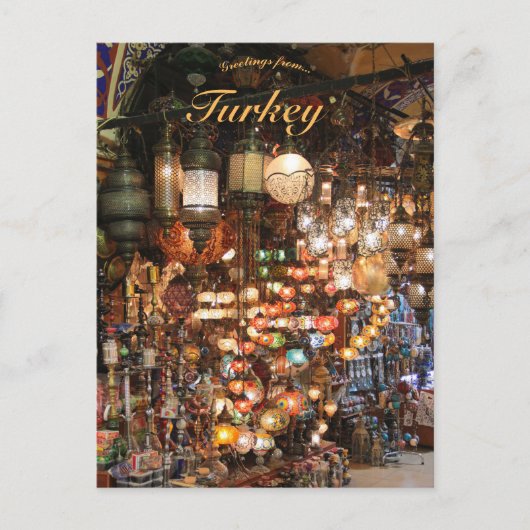 Carte postale du bazar d'Istanbul en Turquie (Devant)