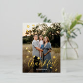 Carte postale du Bon thanksgiving à huile d'automn (Debout devant)