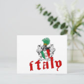 Carte postale du bouclier italien (Debout devant)