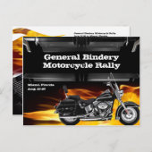 Carte postale du brûleur en cuir de vélo (Devant / Derrière)