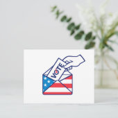 Carte postale du bulletin de vote américain (Debout devant)