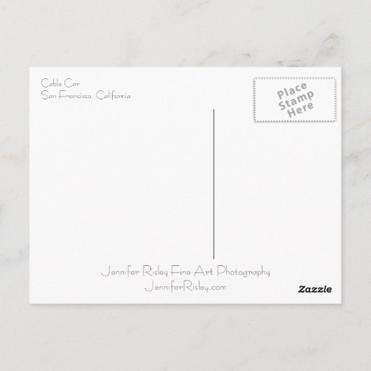 Carte postale du câble (Dos)