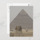 Carte postale du Caire Égypte Pyramide/Sphynx (Devant / Derrière)