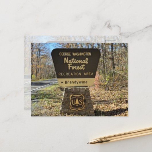 Carte postale du camping Brandywine (Devant/Arrière en situation)