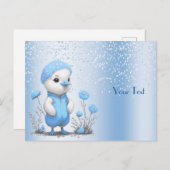 Carte postale du canard bleu (Devant / Derrière)