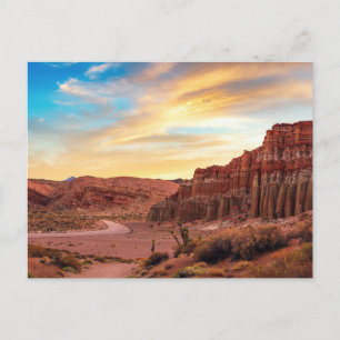 Carte postale du canyon du désert Art du coucher