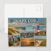 Carte postale du Cap Cod, Mass. (Devant / Derrière)