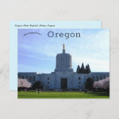 Carte postale du Capitole de l'État de l'Oregon à  (Devant / Derrière)