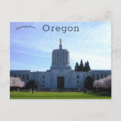 Carte postale du Capitole de l'État de l'Oregon à  (Devant)