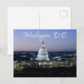 Carte postale du Capitole des États-Unis à Washing (Devant / Derrière)