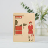 Carte postale du capot rouge (Debout devant)