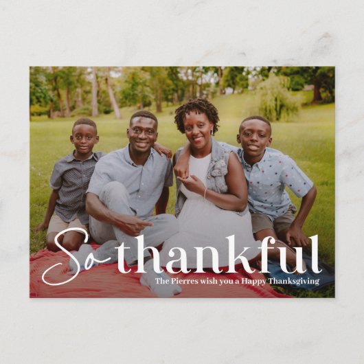 Carte postale du Carte photo de Thanksgiving (Devant)