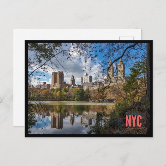 Carte postale du Central Park, Manhattan, New York (Devant / Derrière)