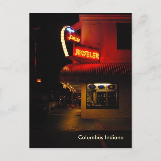 Carte postale du centre de Columbus Indiana (Devant)