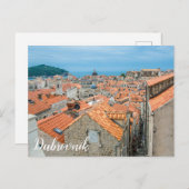 Carte postale du centre-ville de Dubrovnik (Devant / Derrière)