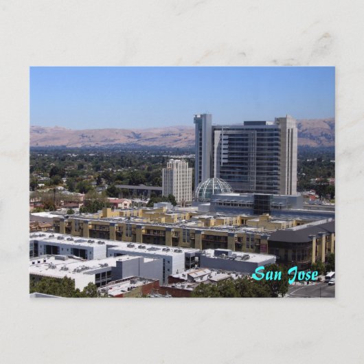 Carte postale du centre-ville de San Jose (Devant)