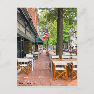 Carte postale du centre-ville de West Chester