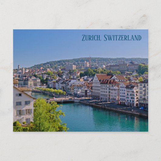 Carte postale du centre-ville de Zurich (Devant)