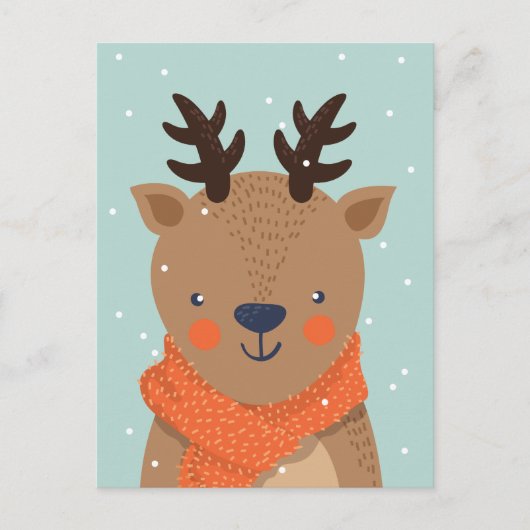 Carte postale du Cerf d'hiver (Devant)