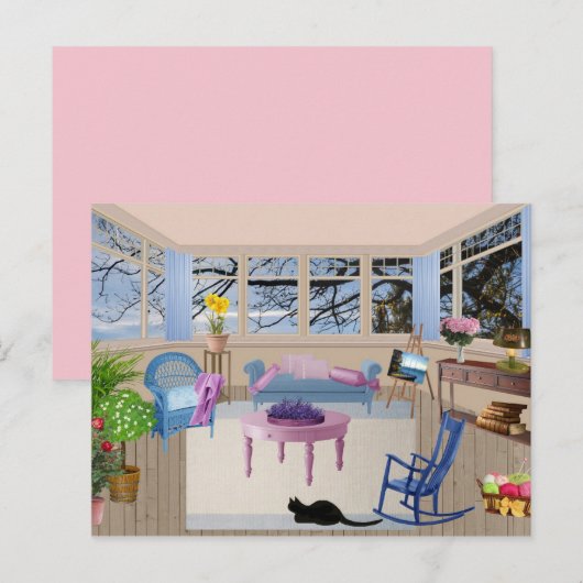 carte postale du chalet d'été (Devant / Derrière)