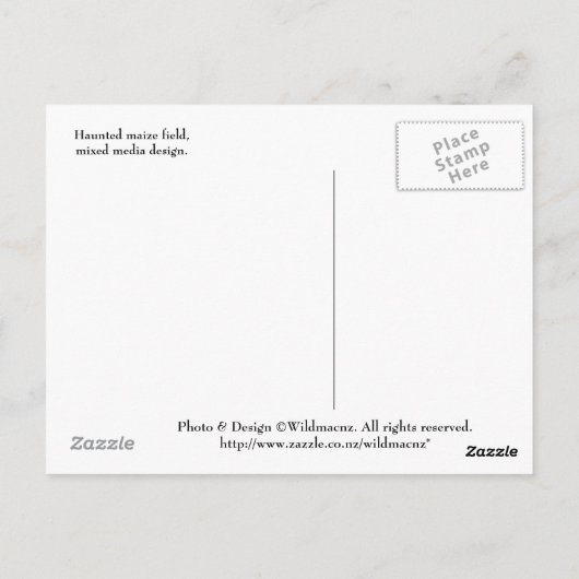 Carte postale du champ de maïs (Dos)