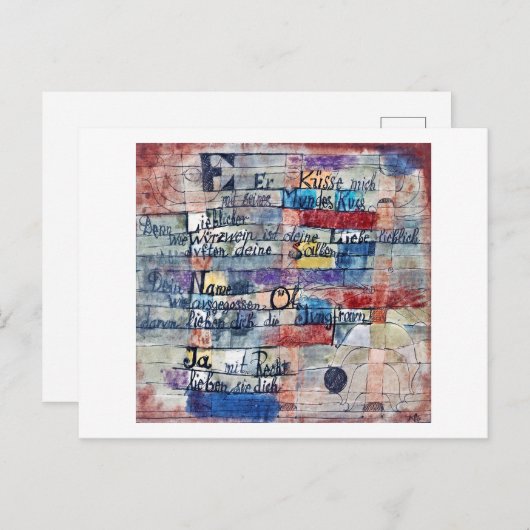 Carte Postale Du chant des chansons, Klee (Devant / Derrière)