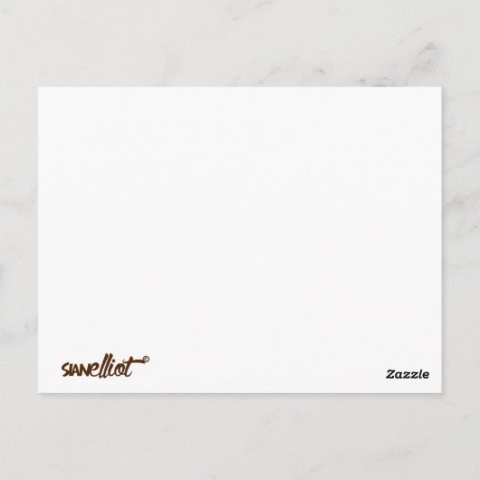 Carte postale du chat de Chananas à l'ananas (Dos)