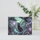 Carte postale du Chat de la Sorcière | Art de chat (Debout devant)