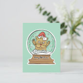 Carte postale du chat de Noël symte (Debout devant)