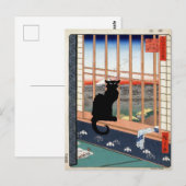 Carte postale du chat noir (Devant / Derrière)