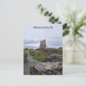 Carte postale du château d'Aberystwyth (Debout devant)