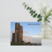 Carte postale du château d'Aberystwyth (Debout devant)