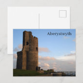 Carte postale du château d'Aberystwyth (Devant / Derrière)