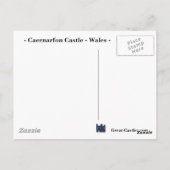 Carte postale du château de Caernarfon (Dos)